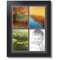 ArtToFrames Collage Photo Picture Frame with 4 - 5x7 inch Openings, Framed in Black with Over 62 Mat Color Options and Regular Glass (CSM-3926-2153)